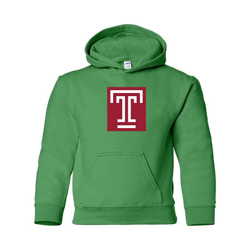 Youth Temple Owls Gildan Heavy Blend  Hooded Sweatshirt